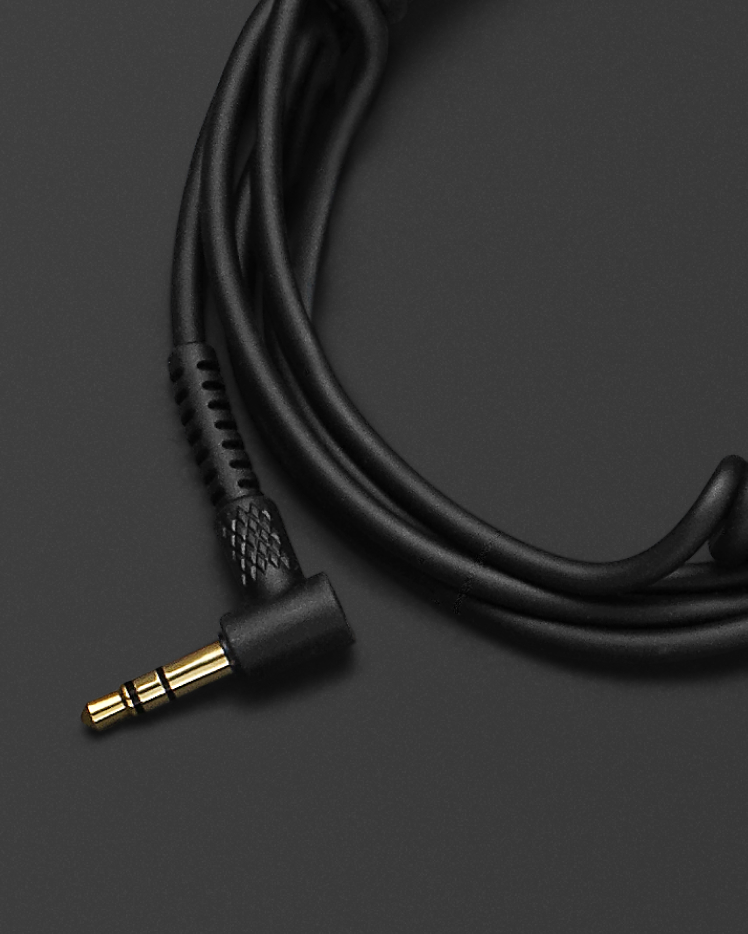 HÖRARMAS AUDIOKABEL SVART